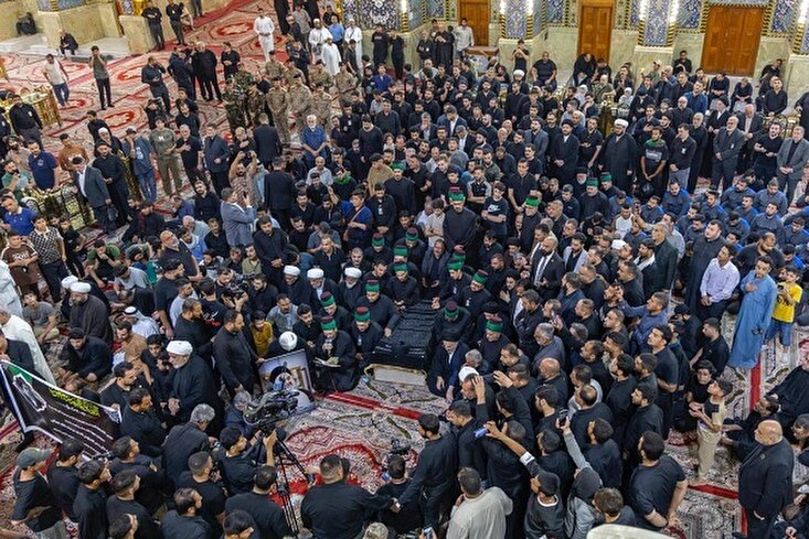 تقرير مصور | مراسم تشييع جثمان السيد محمد علي بحر العلوم في كربلاء