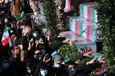 Huge Crowd Attend Funeral Procession for ‘Martyrs of Iran’s Power’ in Tehran