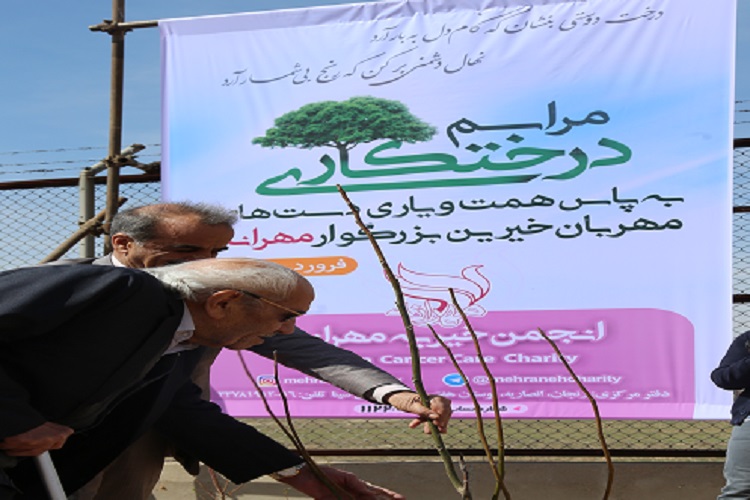 نهال‌های مهربانی در محوطه کلینیک تخصصی مهرانه غرس شد