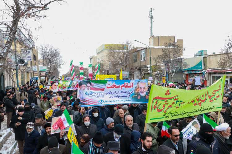 جلوه‌هایی تماشایی از حضور شکوهمندانه زنجانی‌ها در راهپیمایی 22 بهمن