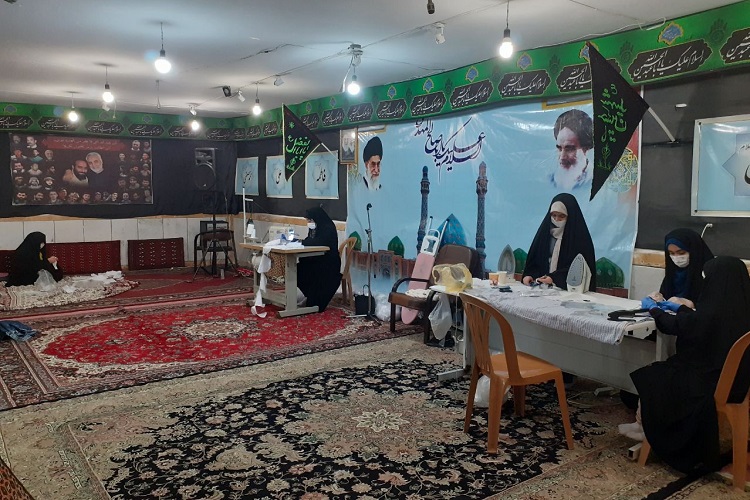 عکس | ضدعفونی معابر و تولید ماسک در صائین‌قلعه