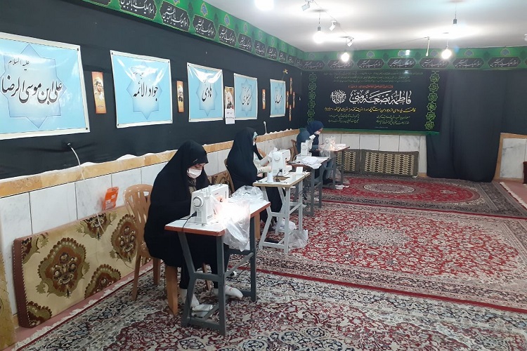 عکس | ضدعفونی معابر و تولید ماسک در صائین‌قلعه