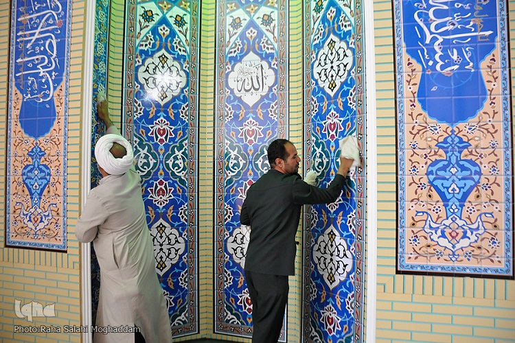 غبارروبی بیش از 1000 مسجد به مناسبت ماه مبارک رمضان