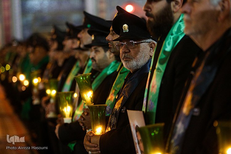 مراسم خطبه‌خوانی شب عاشورا در حرم مطهر رضوی