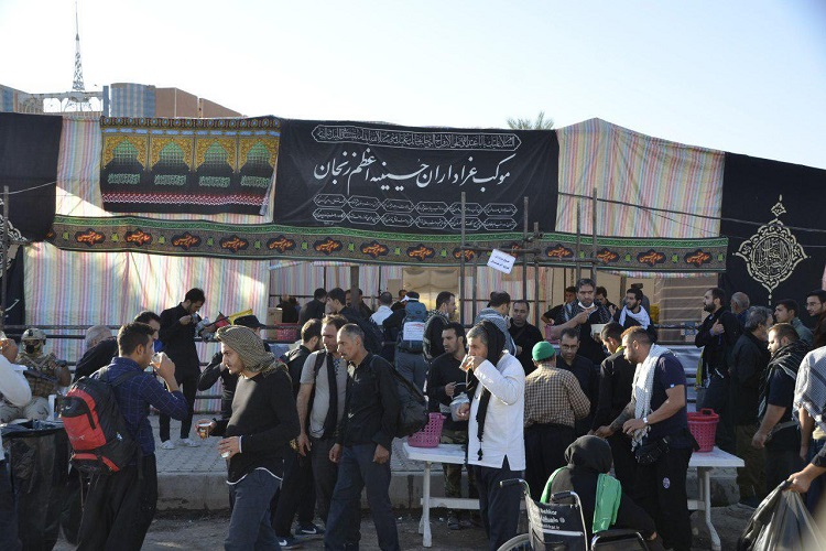 حال و هوای موکب حسینیه اعظم زنجان در سامرا