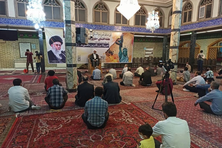 عکس | برگزاری مراسم هفته افشای حقوق بشر آمریکایی در زنجان