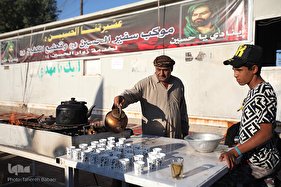 خادمان زائران پیاده‌روی اربعین حسینی