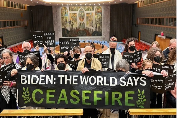 تجمع خاخام‌های آمریکایی حامی آتش‌بس در غزه در شورای امنیت + فیلم