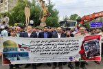 فیلم | حضور جهادگران خوزستان در راهپیمایی حمایت از مردم غزه