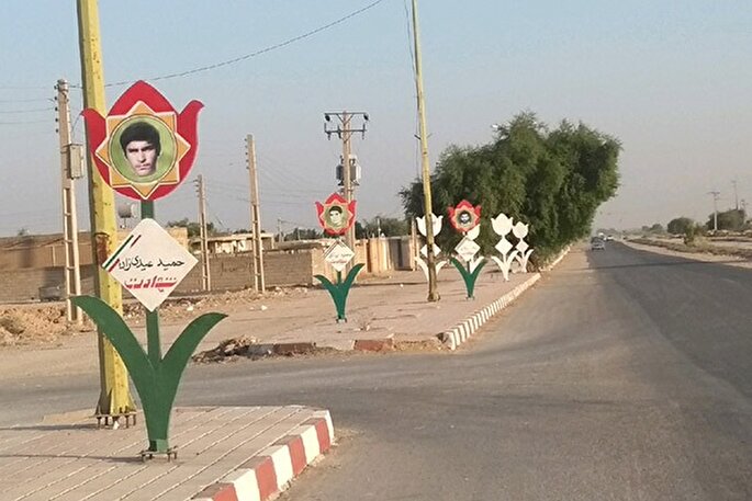 آغاز بهسازی تابلوهای شهدا در ابهر