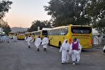 حرکت حاجیان ایرانی از عرفات به سمت مشعرالحرام