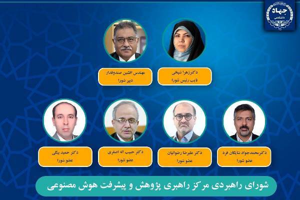 انتصاب اعضای شورای راهبردی مرکز راهبری پژوهش و پیشرفت هوش مصنوعی جهاددانشگاهی