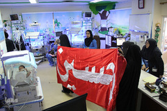 عیادت مجمع شیرخوارگان حسینی از کودکان بیمار