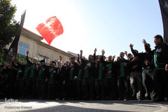 دسته بزرگ عزاداری حسینیه اعظم زنجان در روز تاسوعا