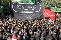 دسته بزرگ عزاداری حسینیه اعظم زنجان در روز تاسوعا