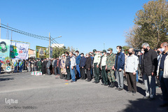 مراسم تشییع پیکر شهید منتجبی در زنجان