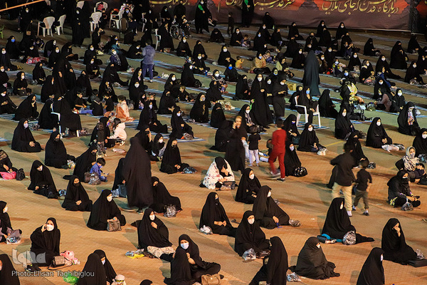 عزاداری شب هشتم محرم در حسینیه اعظم زنجان‎‎