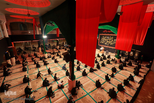 عزاداری شب هشتم محرم در حسینیه اعظم زنجان‎‎