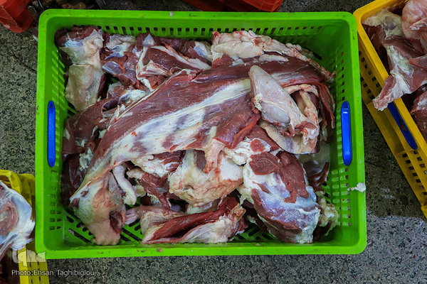 آغاز بسته بندی گوشت نذری حسینیه اعظم زنجان