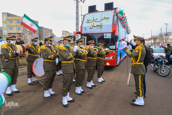 راهپیمایی خودرویی در زنجان