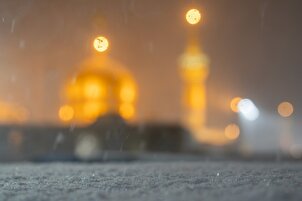 Mausoleo dell'Imam Reza ricoperto di neve